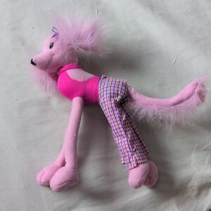Barbie Pose Me Pink Poodle Toy Bendable Legs Y2K Vintage Dog Plush Figure